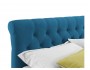 Мягкая кровать Ameli 1400 синяя с ортопедическим основанием распродажа