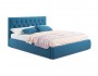Мягкая кровать Verona 1400 синяя с подъемным механизмом недорого