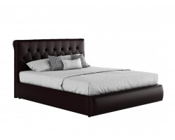 Мягкая интерьерная кровать "Амели" 1600 венге с матрасом А