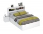 Кровать Виктория белая 180 с блоком и 2 прикроватными тумбами недорого