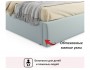 Мягкая кровать Verona 1800 мята пастель с подъемным механизмом распродажа