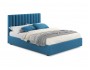 Мягкая кровать Olivia 1600 синяя с подъемным механизмом недорого