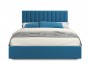 Мягкая кровать Olivia 1600 синяя с подъемным механизмом распродажа