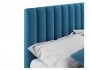 Мягкая кровать Olivia 1600 синяя с ортопедическим основанием купить