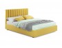 Мягкая кровать Olivia 1600 желтая с ортопедическим основанием недорого