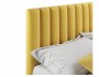 Мягкая кровать Olivia 1600 желтая с ортопедическим основанием купить