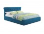 Мягкая кровать Ameli 1400 синяя с подъемным механизмом с матрасо недорого