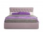 Мягкая кровать Ameli 1400 лиловая с подъемным механизмом с матра фото