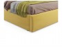 Мягкая кровать Ameli 1600 желтая с подъемным механизмом с матрас от производителя