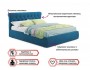 Мягкая кровать Ameli 1600 синяя с подъемным механизмом с матрасо распродажа