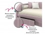Мягкая кровать Elda 900 лиловая с ортопедическим основанием от производителя