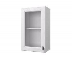 Шкаф-витрина Ева в цвете Белый Софт