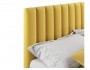 Мягкая кровать Olivia 1400 желтая с подъемным механизмом от производителя