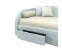 Мягкая кровать Elda 900 мята пастель с ортопедическим основанием фото