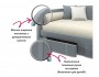 Мягкая кровать Elda 900 серая с ортопедическим основанием и матр купить