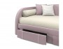 Мягкая кровать Elda 900 лиловая с ортопедическим основанием и ма распродажа