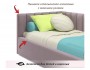 Мягкая кровать Milena 900 лиловая с подъемным механизмом и матра фото