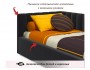 Мягкая кровать Milena 900 темная с подъемным механизмом и матрас от производителя