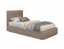 Мягкая кровать Selesta 900 кожа латте с подъемным механизмом недорого