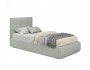 Мягкая кровать Selesta 900 кожа серый с подъемным механизмом недорого