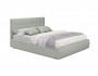 Мягкая кровать Selesta 1600 кожа серый с подъемным механизмом недорого