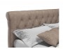 Мягкая кровать Ameli 1400 кожа латте с подъемным механизмом фото
