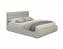 Мягкая кровать Selesta 1400 кожа серый с подъемным механизмом недорого