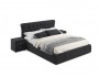 Мягкая кровать с тумбами Ameli 1600 темная с подъемным механизмо недорого