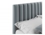 Мягкая кровать с тумбами Olivia 1600 серая с подъемным механизмо купить
