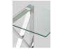 Журнальный стол Stool Group КРОСС 40х40 Прозрачное стекло/Сталь  от производителя
