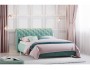Кровать Эмили 1400 модель 309 со стразами Ультра минт фото