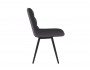 Комплект стульев Бруно (2 шт), черный велюр графит купить