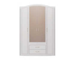 Шкаф 02 для одежды 4-х дверный с ящиками (с зеркалами) Виктория