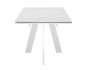Стол DikLine SKM120 Керамика Белый мрамор/подстолье белое/опоры  фото
