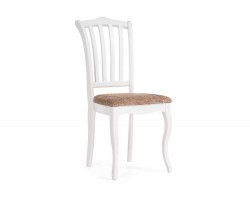 Компьютерный стул Виньетта белый / лайн белый люкс деревянный
