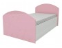 Юниор-2 Детская кровать 80, металлик (Розовый металлик, Дуб белё недорого