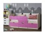 Детская кровать Юниор-9, 80х160 (Розовый металлик, Ясень шимо св от производителя