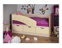 Детская кровать Бемби-8 МДФ, 80х160 (Ясень шимо светлый, Лиловый распродажа