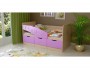 Детская кровать Бемби-8 МДФ, 80х180 (Розовый металлик, Ясень шим распродажа