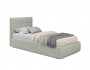 Мягкая кровать Selesta 900 кожа серый с подъемным механизмом с м недорого