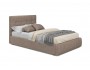 Мягкая кровать Selesta 1200 кожа латте с подъемным механизмом с  недорого