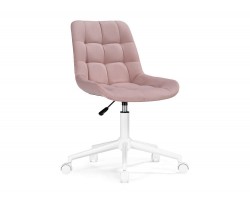 Кресло офисное Компьютерное Честер розовый / белый Стул