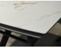 Стол DikLine UK120 Керамика Белый мрамор/подстолье черное/опоры  распродажа