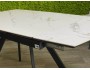 Стол DikLine UK120 Керамика Белый мрамор/подстолье черное/опоры  купить