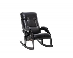 Офисное кресло -качалка 67 Венге, к/з Vegas Lite Black