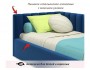 Мягкая кровать Milena 900 синяя с подъемным механизмом недорого