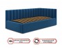 Мягкая кровать Milena 900 синяя с подъемным механизмом и матрасо от производителя