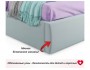 Мягкая кровать "Stefani" 1600 мята пастель с подъемным фото