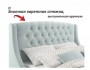 Мягкая кровать "Stefani" 1600 мята пастель с подъемным купить