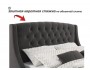 Мягкая кровать "Stefani" 1600 шоколад с подъемным меха распродажа